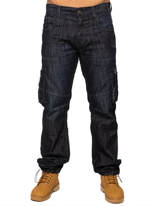 Enzo | Combat Denim Jeans för herrar - Mörkblå - Image 2