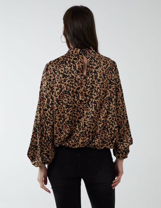Satin Blouson Top