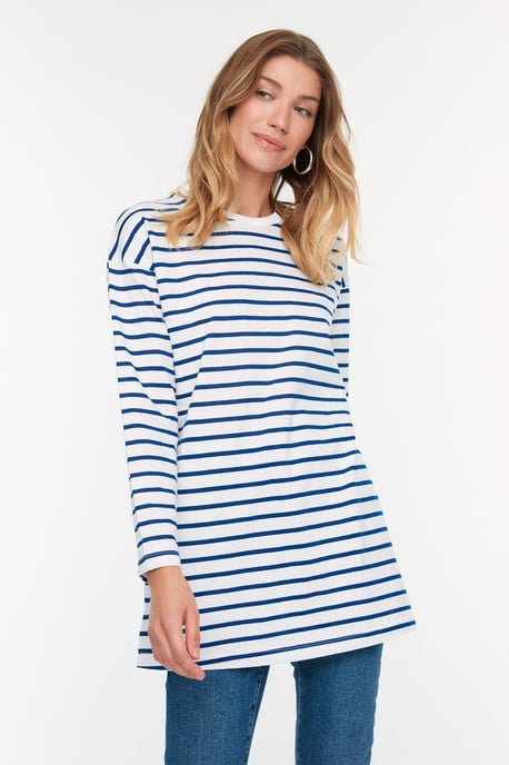 Trendyol Kvinnors Randig Modest Tunika - Image 1