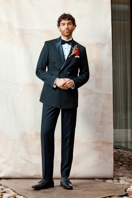 Black Double Breasted Tuxedo Jacket