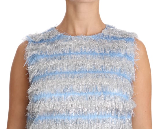 Dolce & Gabbana Kvinnors Light Blue Silver Skift Klänning - Image 3