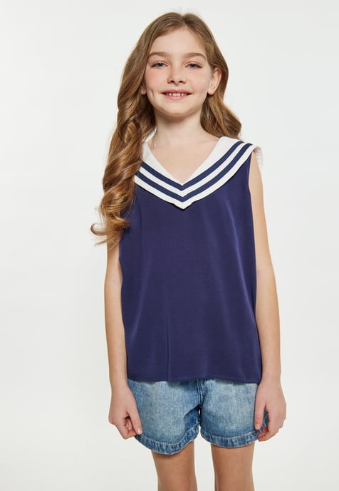 Dreimaster Blouse meisjes (kinderen) marine - Image 3