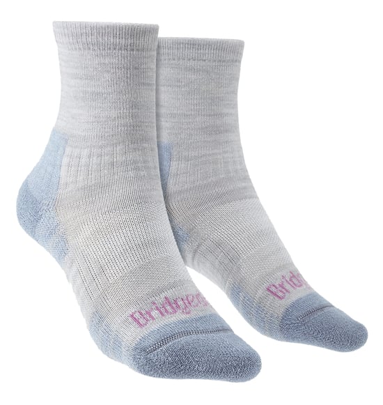 Bridgedale - Womens Hiking Merino Socks - Grey / Smoky Blue - Image 1