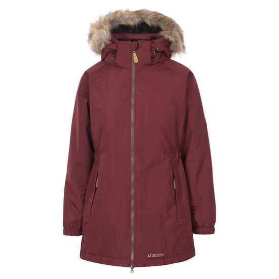 Trespass Womens/Ladies Celebrity Insulated Longer Length Parka Jacket (Dark Cherry)