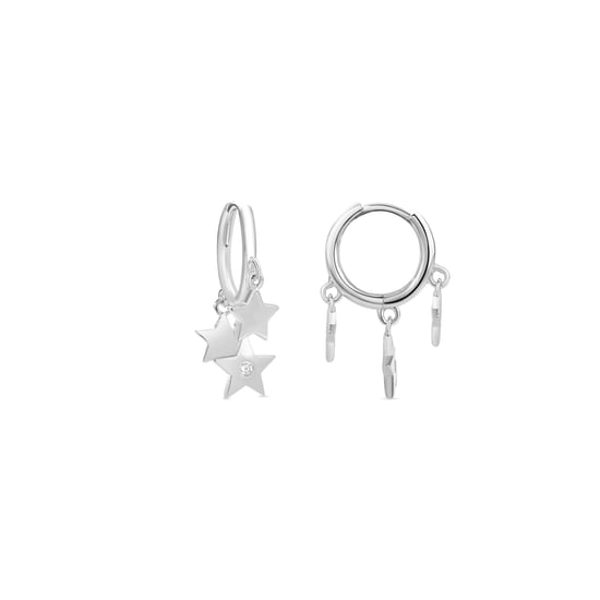 Örhängen Luxenter Star Earrings,tillverkade av rodiumpläterade zirkoner,rodiumfinish - Image 1
