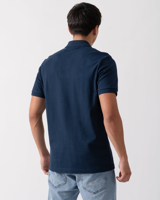 BOSS Orange Passenger Heren Stretchkatoenen Slim-Fit Polo Shirt met Logo Patch - Image 4