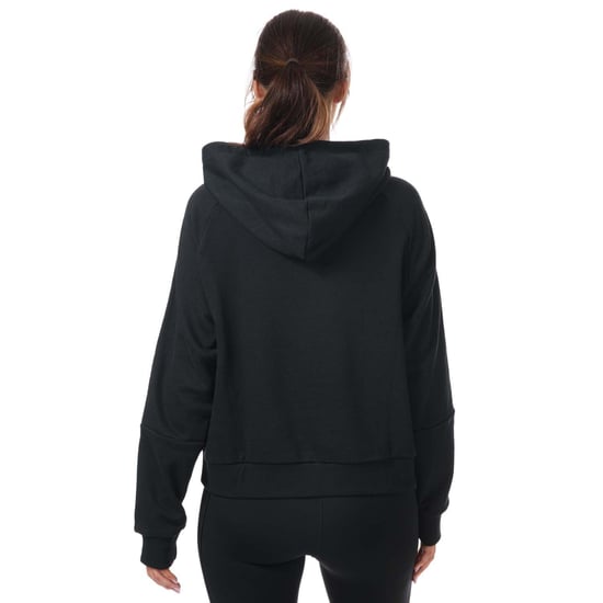 Women's adidas Essentials 3-Stripes Cropped Hoody in Black