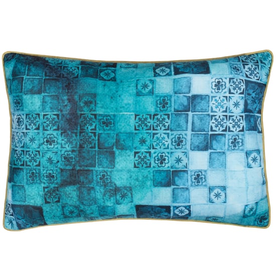 Paoletti Majorelle Leopard Moroccan Piped Outdoor Cushion - Image 2