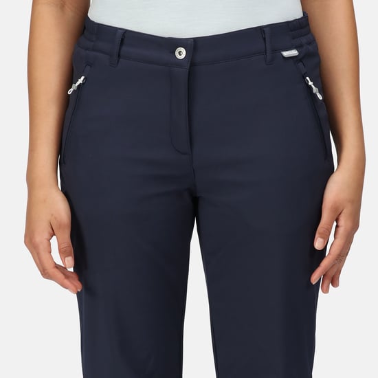 Regatta Great Outdoors Womens/Ladies Geo Softshell II Long Leg Trousers (Navy)