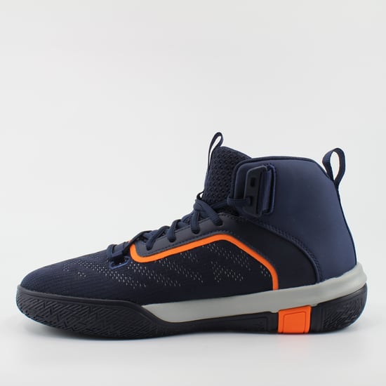 Puma Legacy MM Navy Textile Mens Lace Up Trainers 194048 02