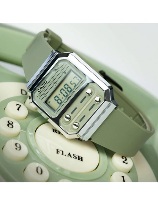 Casio Casio Collection Vintage Unisex's Green Watch A100WEF-3AEF