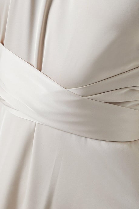 Twist Halterneck Satin Bridesmaids Dress - Image 5