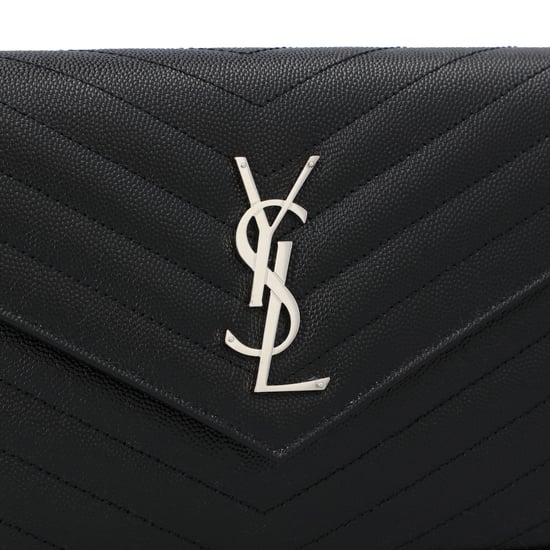 Saint Laurent Klassisk Cassandre Kedjefodral i Grain De Poudre-läder Svart - Image 5