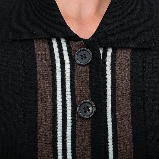 Cardigan med kontrasterande kanter - Image 5