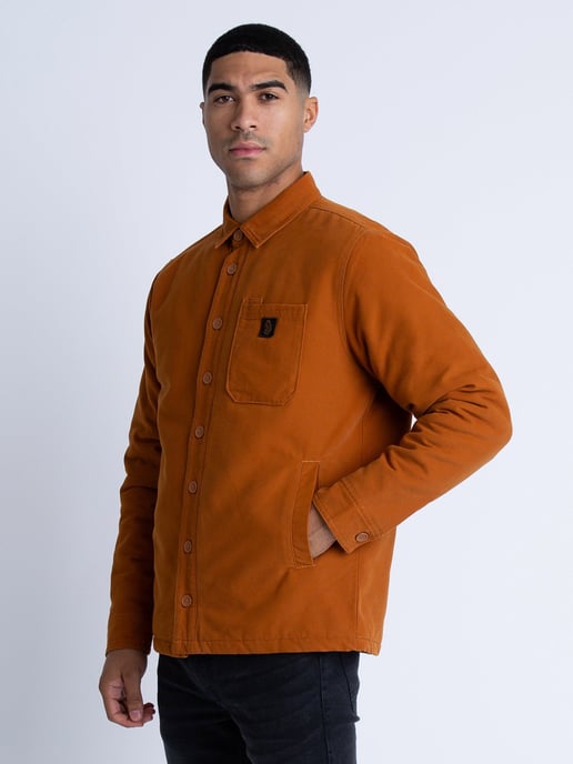 Luke 1977 Men's Bala Regular Fit Overshirt in Orange
