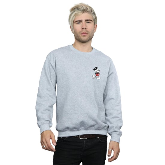 Disney Heren Mickey Mouse Kickin Retro Borst Sweatshirt (Sportgrijs) - Image 2