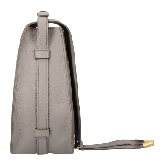 Chloé Marcie Medium Saddle Bag Grey - Image 3