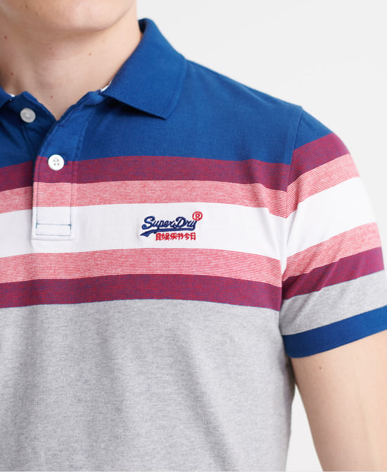Superdry Organic Cotton Malibu Stripe Polo Shirt