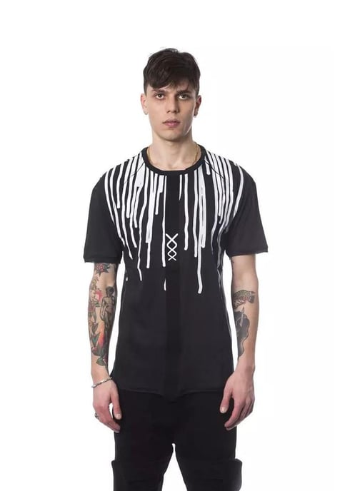Nicolo Tonetto Men's Black Cotton T-Shirt