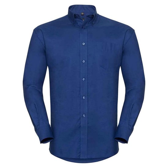 Russell Collection Mens Oxford Long-Sleeved Formal Shirt (Bright Royal Blue)