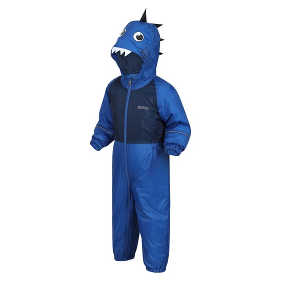 Regatta Childrens/Kids Mudplay III Hooded Rainsuit (Nautical Blue) - Image 4