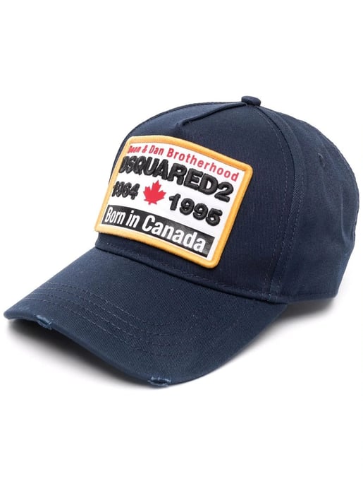 Dsquared2 Born in Canada Badge Navy Blue Baseball Cap - Image 1