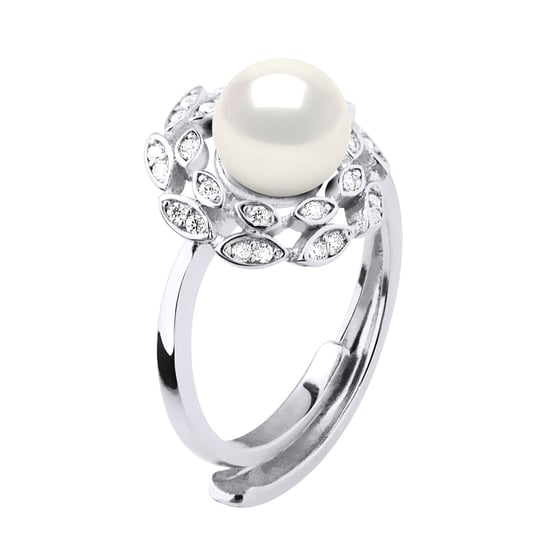 Ring Bloem Sieraden - Echte Gekweekte Zoetwaterparel Rond 7-8 mm - Image 1
