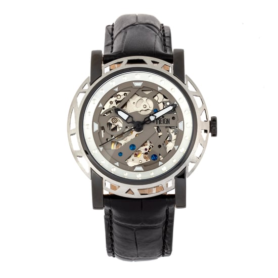 Reign Stavros Automatic Skeleton Leather-Band Watch