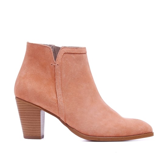 Leather Boots Heel Salmon Women Eva López