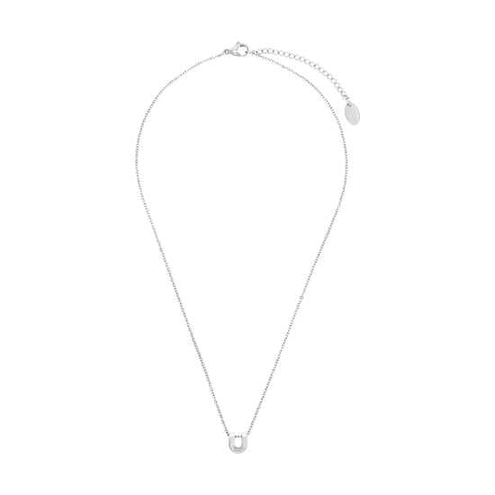 Amor chain with pendant Unisex necklace by amor, letter U, Letter, stainless steel yellow gold plated