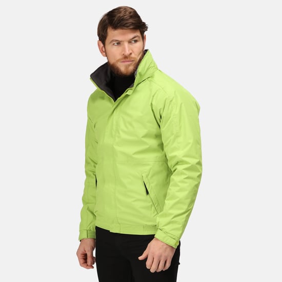 Regatta Mens Dover Waterproof Windproof Jacket (Key Lime/Seal) - Image 4