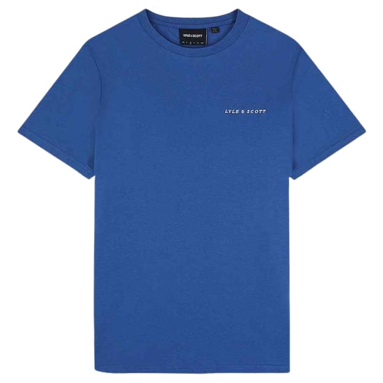 Lyle & Scott geborduurd logo lente blauw T-shirt - Image 1