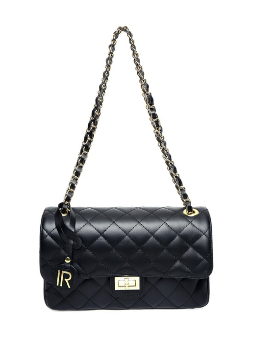 Isabella Rhea  Black Leather Bag