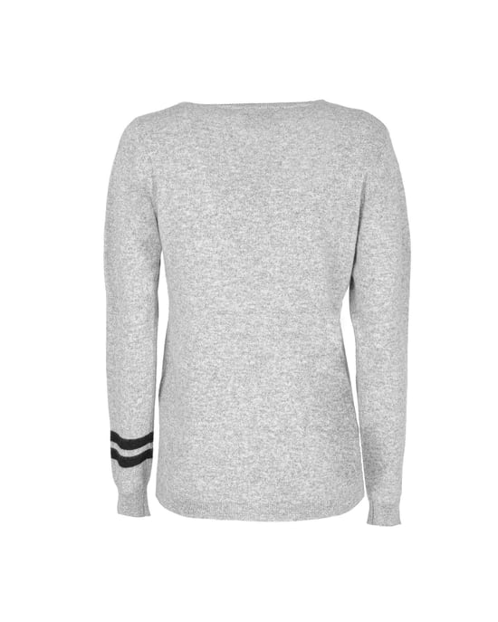 Crown Of Edinburgh Cashmere Crew Neck Sweater Stockbridge Grey L