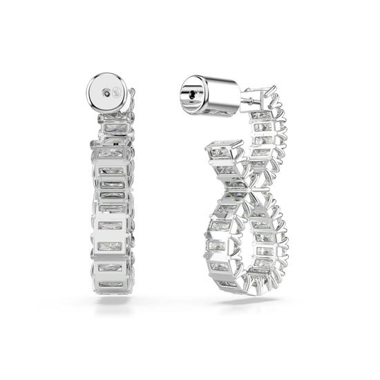 Swarovski 'Hyperbola' Women's Base Metal Drop Earrings - Silver 5684047 - Image 4