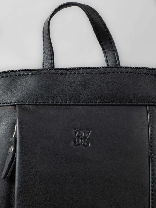 Enderby Leather Backpack in Black