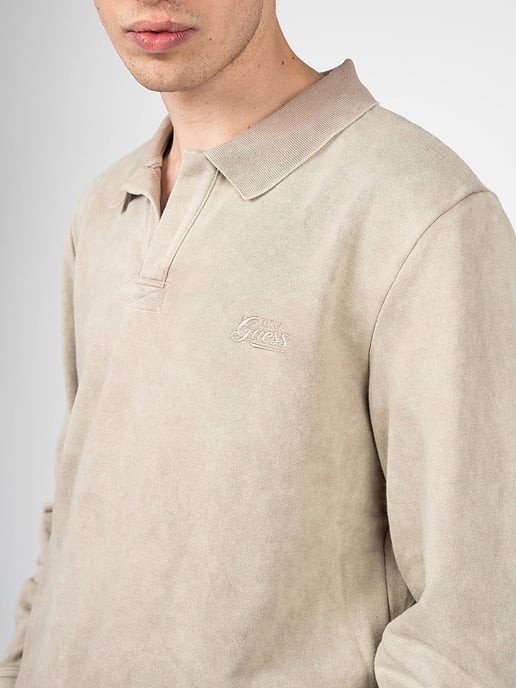 Guess Sweatshirt Polokrage Herr Beige - Image 5