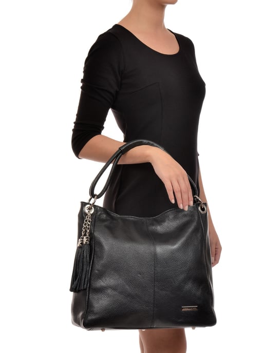 Anna Luchini SS22 AL 1071 Black Leather Bag - Image 5