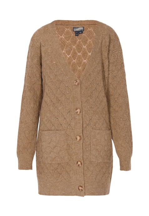 Dreimaster Vest Dames bruin beige - Image 1