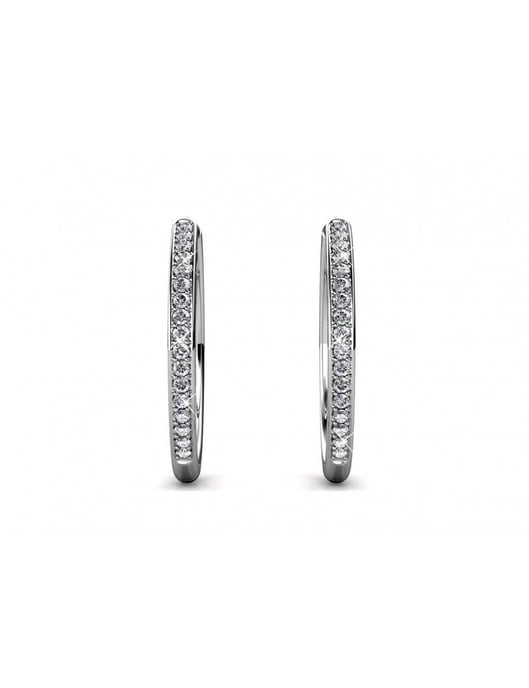 Eleganta örhängen - silver och kristall - Image 6