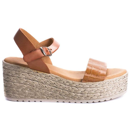Platform sandal Purapiel in Camel