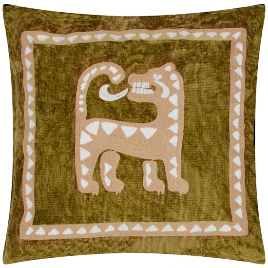 Wylder Dynasty Tiger Embroidered Chenille Cushion Cover - Image 1