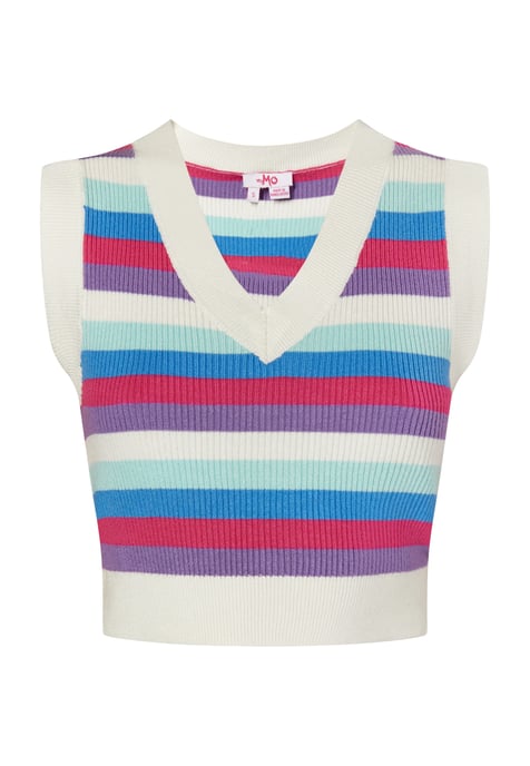 Mymo gebreide trui Dames Wol Wit Veelkleurig - Image 1