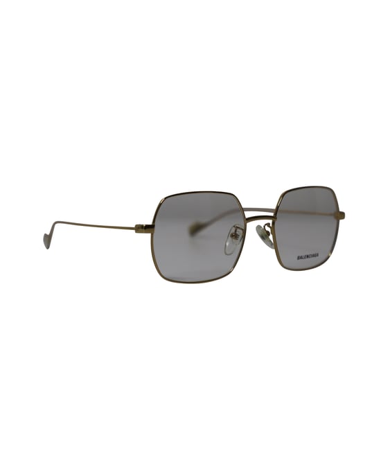 Balenciaga BB0090O 003 Fyrkantiga Solglasögon i Guldmetall - Image 2