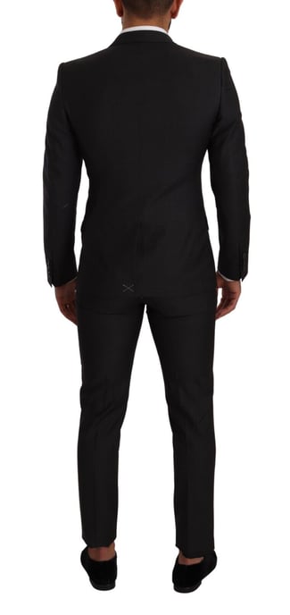 Dolce & Gabbana Men's Black MARTINI Single Breasted 2 Piece Suit - Image 3