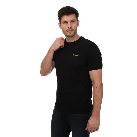 Men's Ben Sherman Script Logo T-Shirt in Black