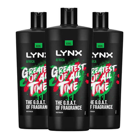 Lynx G.O.A.T Shower Gel up to 12H Refreshing Fragrance XXXL Africa 700ml, 3 Pack