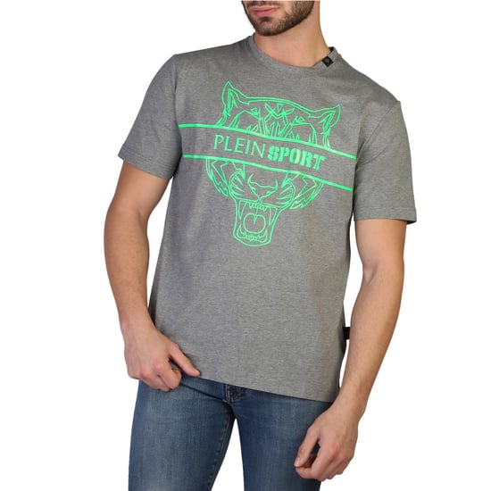 Plein Sport Herr Grå Bomull T-Shirt - Image 1