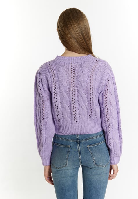 Mymo Gebreid vest Dames violet - Image 4