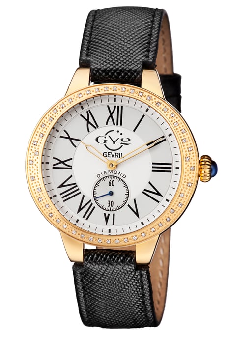 GV2 Astor Women's Swiss Quartz Diamond White Dial Calfskin Leather Watch - Image 1